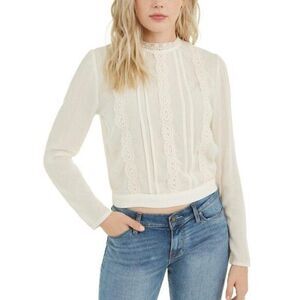 Self Esteem Cream Lace CottageCore Prairie Shirt Sz XL‎ New